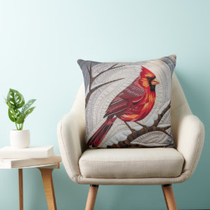 Kardinal Bird Quilt & Throw Kissen - Roter Kardina