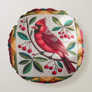 Kardinal Bird Quilt, Throw Kissen Vibranlow Red Ca