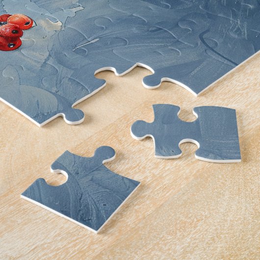 Kardinal Bird Red Berries Puzzle (Seite)