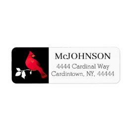 Kardinal Bird Red Schwarz-weiß Snow Elegante Adres