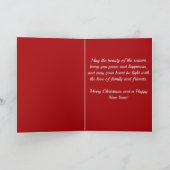 Kardinal Bird Scarf Hat Snow Holiday Karte (Innenseite)