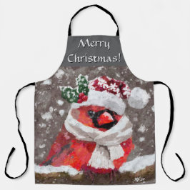 Kardinal Bird Scarf & Hat zu Weihnachten Schürze