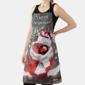 Kardinal Bird Scarf & Hat zu Weihnachten Schürze (InSitu)