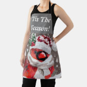 Kardinal Bird Scarf & Hat zu Weihnachten Schürze (InSitu)