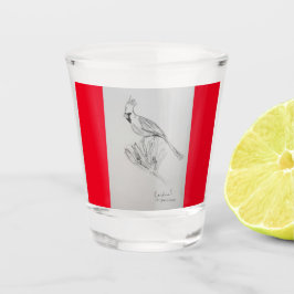 Kardinal Bird Shot Glass Schnapsglas