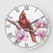 Kardinal-Bird-Wall-Uhr Große Wanduhr (Vorderseite)