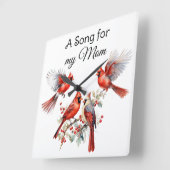 Kardinal-Bird-Wall-Uhr Quadratische Wanduhr (Winkel)