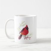 Kardinal Bird Wasserfarbe Tasse Kaffee (Links)