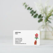 Kardinal Bird Winter Thema Seven Line Custom Visitenkarte (Stehend Vorderseite)