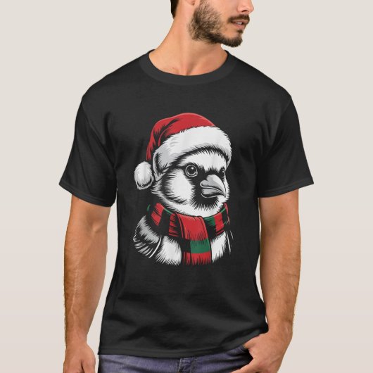 Kardinal Bird Xmas Weihnachtsmannmütze Scarf Weihn T-Shirt (Vorderseite)