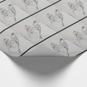 Kardinal Bird Zeichne Wrapping Paper Geschenkpapier (Ecke)