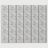 Kardinal Bird Zeichne Wrapping Paper Geschenkpapier (Flach)