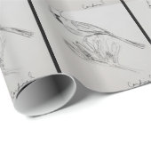 Kardinal Bird Zeichne Wrapping Paper Geschenkpapier (Rolleneckpunkt)