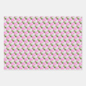 Kardinal Birds, Peony Blume & Golden Polka Dots Geschenkpapier Set (Vorderseite 2)