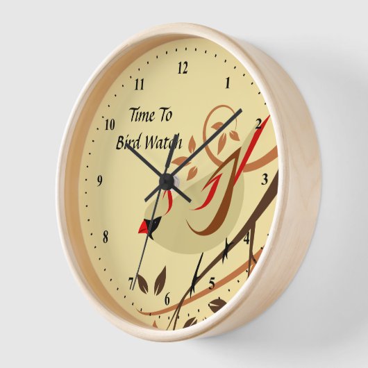 Kardinal Birdwatcher Clock Uhr (Winkel)