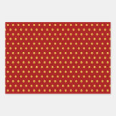 Kardinal Birnen, Peony Blume & Golden Confetti Geschenkpapier Set (Vorderseite 3)