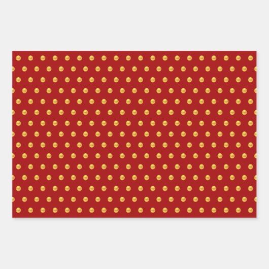 Kardinal Birnen, Peony Blume & Golden Confetti Geschenkpapier Set (Vorderseite 3)