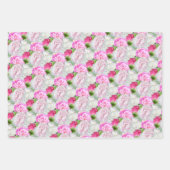 Kardinal Birnen, Peony Blume & Golden Confetti Geschenkpapier Set (Vorderseite 2)