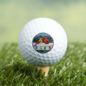 Kardinal Birnen und Weihnachtsbeleuchtung Golf Bal Golfball (Insitu T-Shirt)