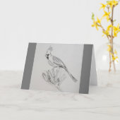 Kardinal Blank geklappte Grußkarte Karte (Gelbe Blume)