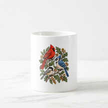 Kardinal Blauhäher Meisen Vogelbeobachter Tasse