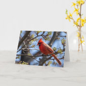 Kardinal-Blindanmerkarte Karte (Gelbe Blume)