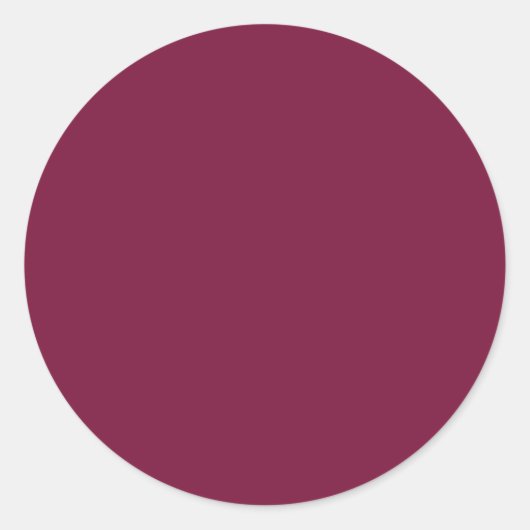Kardinal Burgundy Red Solid Trend Farbe Hintergrun Runder Aufkleber (Vorderseite)