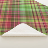 Kardinal Bush Rosa und Grün Kariert Sherpadecke (3/4)