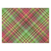 Kardinal Bush Rosa und Grün Kariert Tischdecke (Vorderseite (Horizontal))