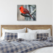 Kardinal Canvas Print Leinwanddruck (Insitu (Schlafzimmer))