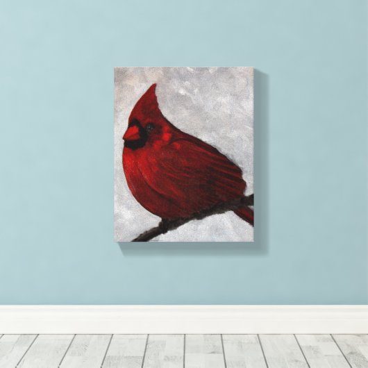 Kardinal Canvas Print Leinwanddruck (Insitu (Holzboden))