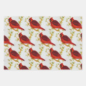 Kardinal Christmas Wrapper Geschenkpapier Set (Vorderseite 3)