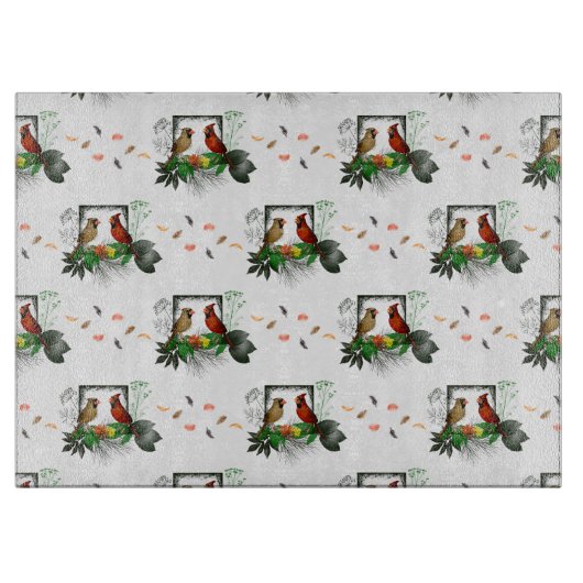 Kardinal Corner Glass Cutting Board Schneidebrett (Vorderseite)