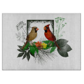 Kardinal Corner Glass Cutting Board Schneidebrett (Vorderseite)