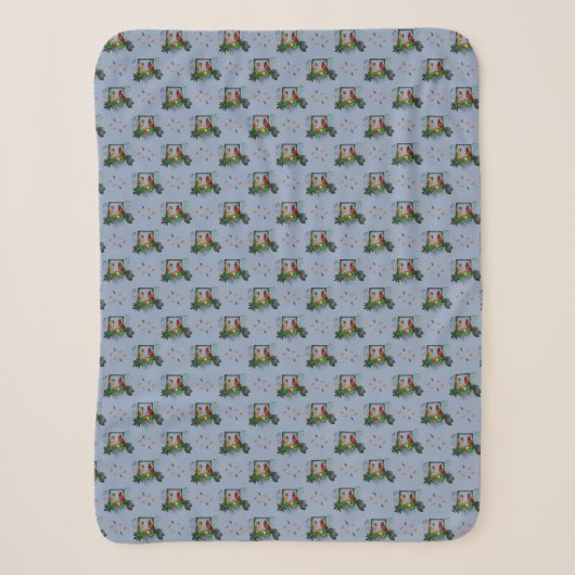Kardinal Corner Sherpa Blanket (Light Blue) Sherpadecke (Vorderseite)