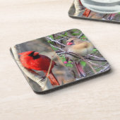 Kardinal Couple Getränkeuntersetzer (Linke Seite)