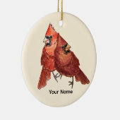 Kardinal Couple Keramik Ornament (Rechts)