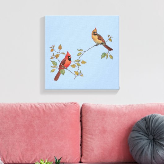 Kardinal Couple Leinwanddruck (Insitu (Wohnzimmer))
