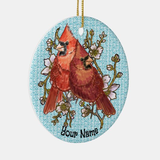 Kardinal Couple Ornament (Rechts)