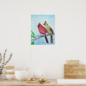 Kardinal Couple Poster (Küche)