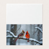 Kardinal Couple Weihnachtskarte (Außenseite Aufgefaltet)