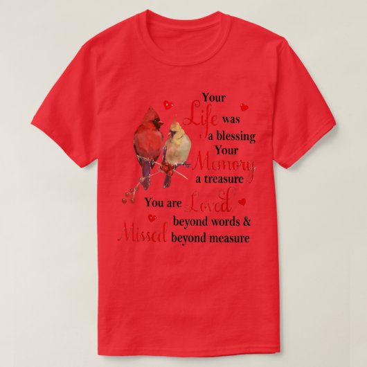 Kardinal dein Leben war ein Segen für deinen Speic T-Shirt (Design vorne)