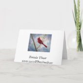 Kardinal, der an Sie denkt Karte (Rückseite)