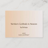 Kardinal der HerbstATC-Karte Visitenkarte (Rückseite)