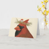 Kardinal der Holzkarte Karte (Gelbe Blume)