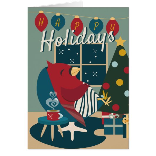 Kardinal der Resistenz Happy Holidays fette Farben (Vorne)