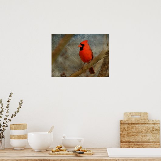 Kardinal Digitale Kunst Poster (Küche)