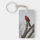 Kardinal einen Baum oben. Schlüsselanhänger (Vorderseite)