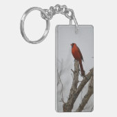 Kardinal einen Baum oben. Schlüsselanhänger (Vorderseite links)