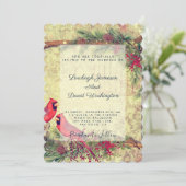 Kardinal Einladung zur Hochzeit (Stehend Vorderseite)